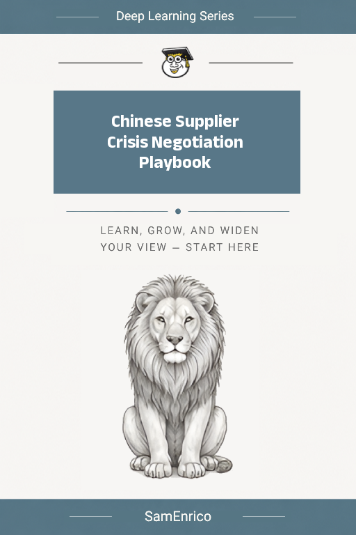 Chinese Supplier Crisis Negotiation Playbook