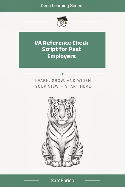 VA Reference Check Script for Past Employers