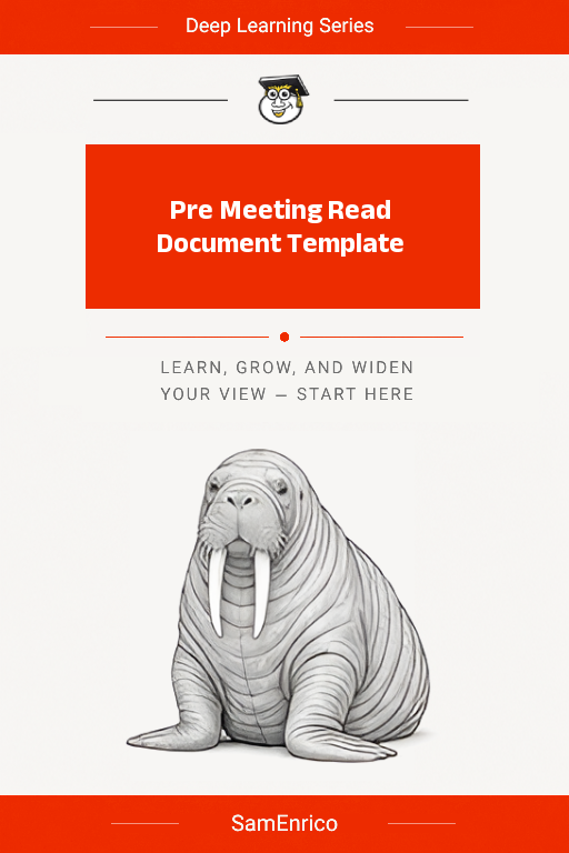 Pre Meeting Read Document Template