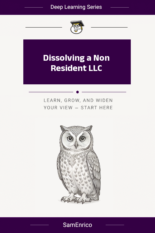Dissolving a Non Resident LLC