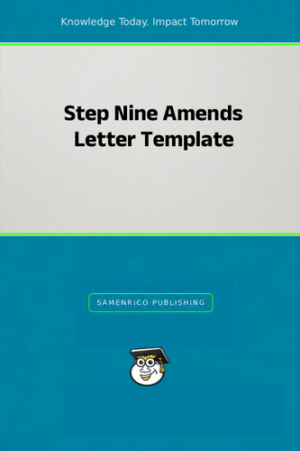 Step Nine Amends Letter Template