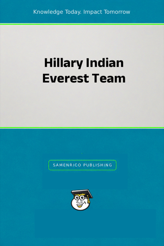 Hillary Indian Everest Team