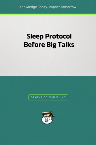 Sleep Protocol Before Big Talks