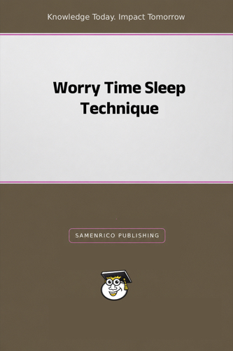 Worry Time Sleep Technique
