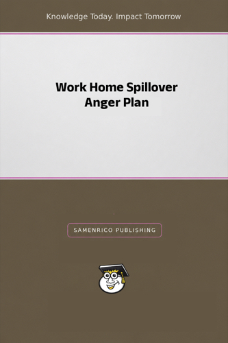 Work Home Spillover Anger Plan